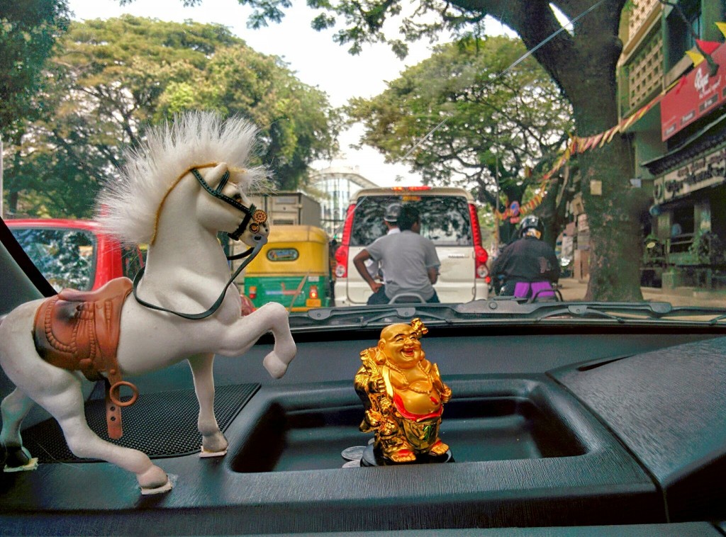 Our Taxi had been decorated to my specifications